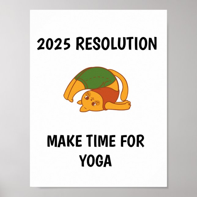 Poster Amusant Prenez le temps pour le yoga Wall art (Devant)