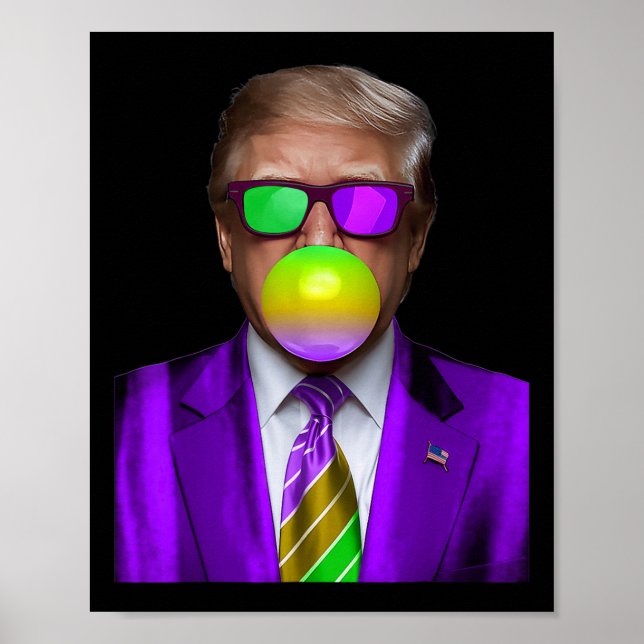 Poster Amusant Trump bulle de la gomme Chemise Trump Mard (Devant)