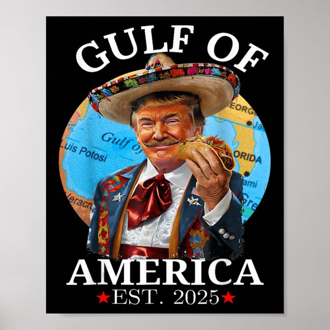 Poster Amusant Trump Chemise Golfe Des Etats-Unis Est 202 (Devant)
