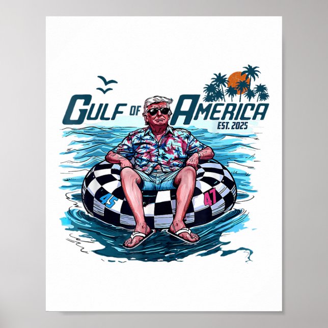 Poster Amusant Trump Chemise Golfe Des Etats-Unis Est 202 (Devant)