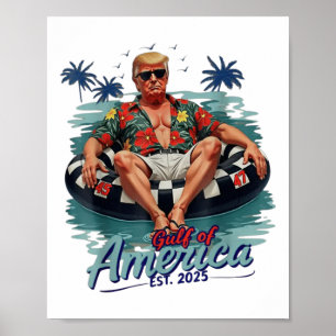 Poster Amusant Trump Chemise Golfe Des Etats-Unis Est 202