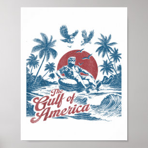 Poster Amusant Trump Golfe Des États-Unis Amérique Est 20