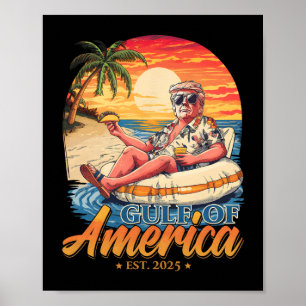 Poster Amusant Trump Golfe Des États-Unis Amérique Est 20