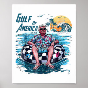 Poster Amusant Trump Golfe Des États-Unis Amérique Est 20