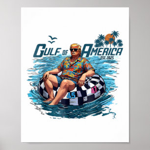 Poster Amusant Trump Golfe Des États-Unis Amérique Est 20