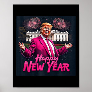 Poster Amusant Trump New Year Party 2025 Trump New Year N