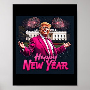 Poster Amusant Trump New Year Party 2025 Trump New Year N