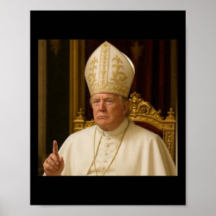 Poster Amusant Trump Pope mème Gear Républ catholique du 