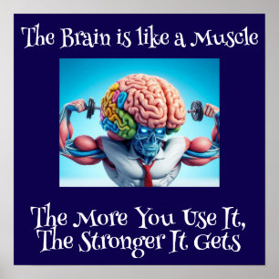 Poster Amusant votre cerveau est comme un muscle