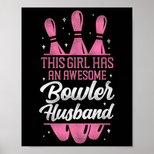 Poster Amusante Épouse Du Mari De Bowling Cette Fille A U