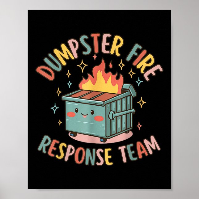 Poster Amusante équipe d'intervention incendie de Dumpste (Devant)