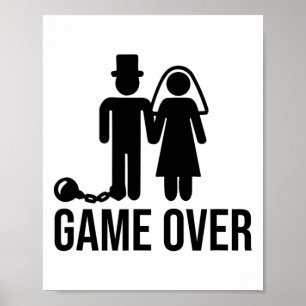 Poster Amusante Mariée Mariage Bachelor Bachelorette Pa