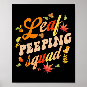 Poster Amusants automne saison Feuilles Bunnyer Leaf Bunn