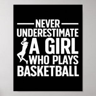 Poster Amusants Basketball Art Pour Filles Jeunes Ados Ba