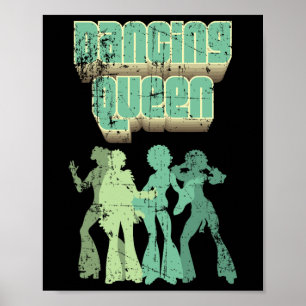 Poster Amusants Danser Queen Disco Party Retro Distants D