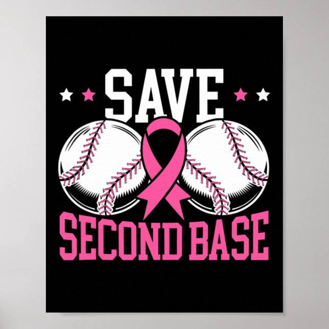 Poster Amusants Économisez 2e Base de Baseball joueur Can (Devant)