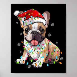 Poster Amusants Français Chien Chien Chien Arbre Lumières