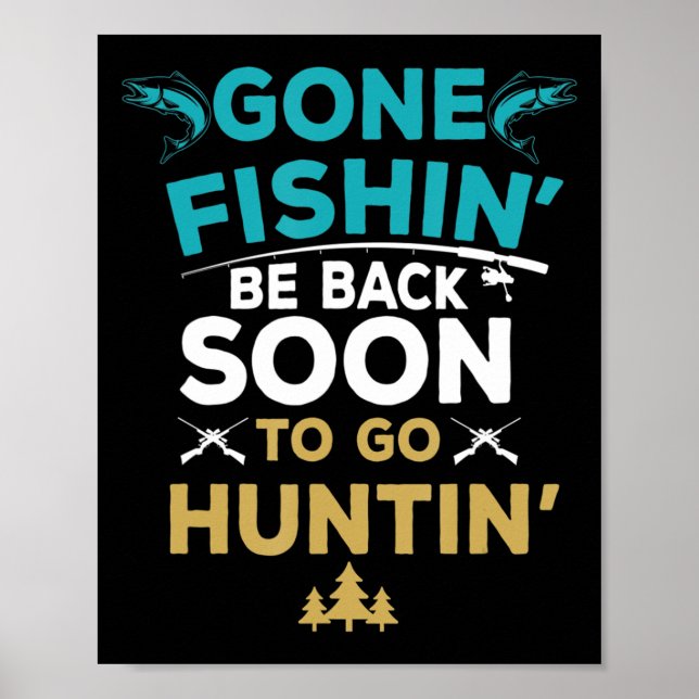 Poster Amusants Pêcheur Chasse Pêcheur Pêcheur Cadeau (Devant)