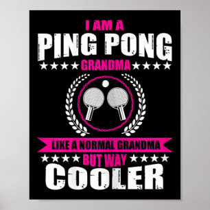 Poster Amusants Ping Pong Grandma Citation Tennis De Tabl