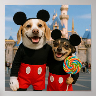 Poster "Amusement chez Disney"