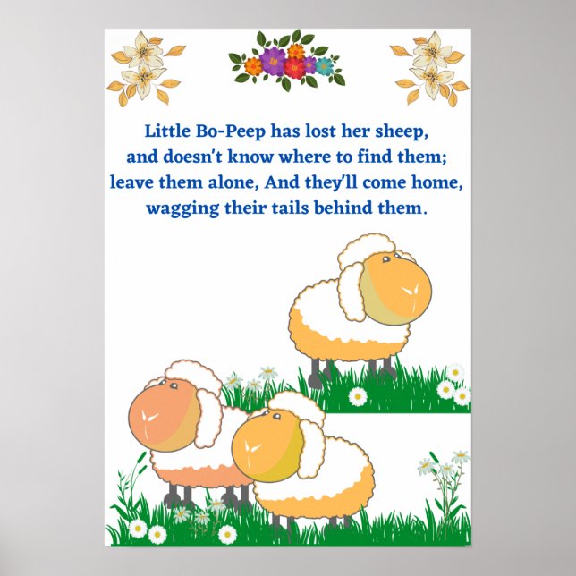 Poster Amusement de la nurserie petite bo beep (Devant)