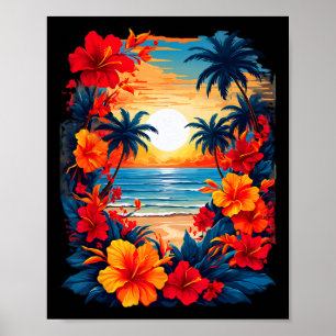 Poster Amusement de voyage d'été Retro vacances campeur p
