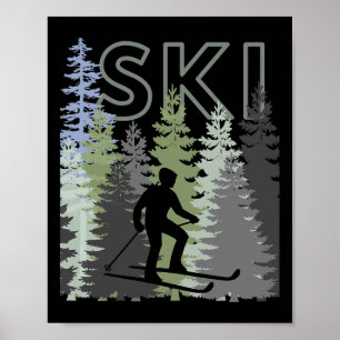 Poster Amusement Mountain Adventure Ski Squad Winter Spor