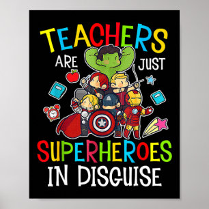 Poster Amusement Retour à l'école Les enseignants sont de