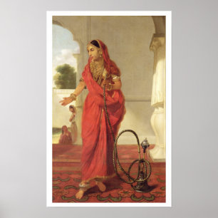 Poster An Indian Dancing Girl with a Hookah, 1772