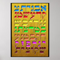 Ana b"Koach ~ Lettres initiales ~ Or