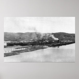Poster Anacortes, WA Vue de Morrison Mill Photo