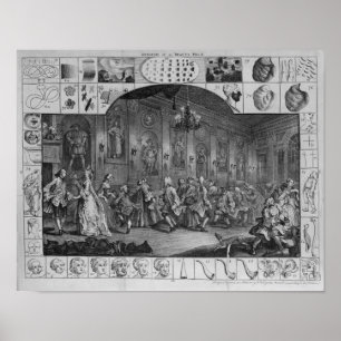 Poster Analyse de la beauté, Plaque II, 1753