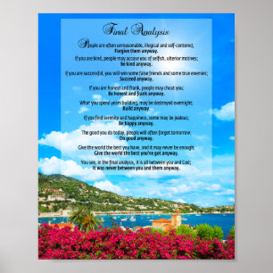 Poster Analyse finale : "Faites-la de toute façon "