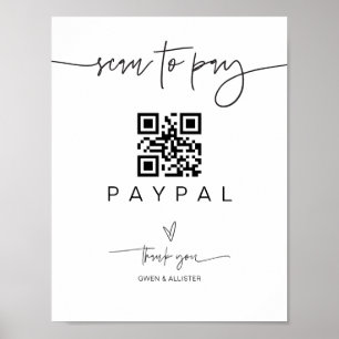 Poster Analyser le code QR de paye Signer la barre de Mar