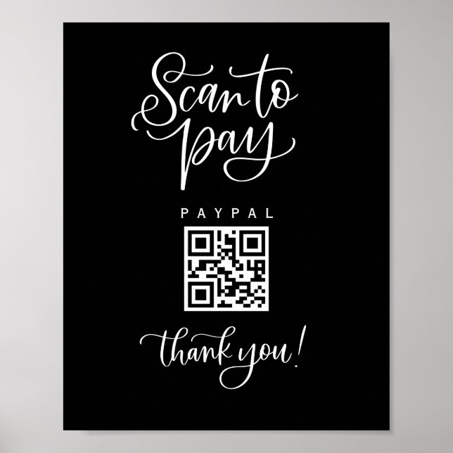 Poster Analyser le code QR Signer Paiement Mariage Petite (Devant)