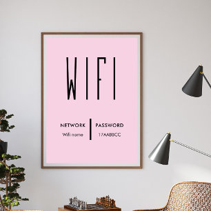 Poster Analyser pour connecter le réseau Wifi Code QR Mot