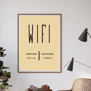 Poster Analyser pour connecter le réseau Wifi Code QR Mot