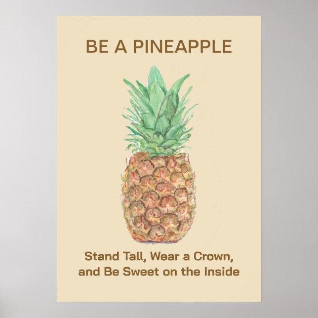 Poster Ananas (Devant)