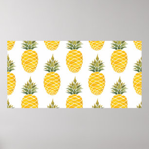 Poster Ananas. Aquarelle peinture à la main w