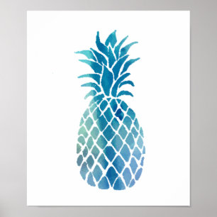 Poster ananas bleu