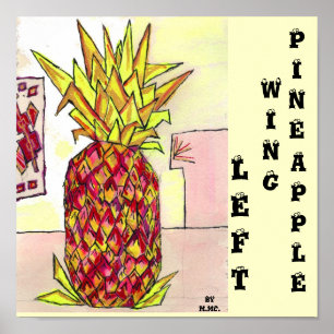 Poster Ananas de gauche