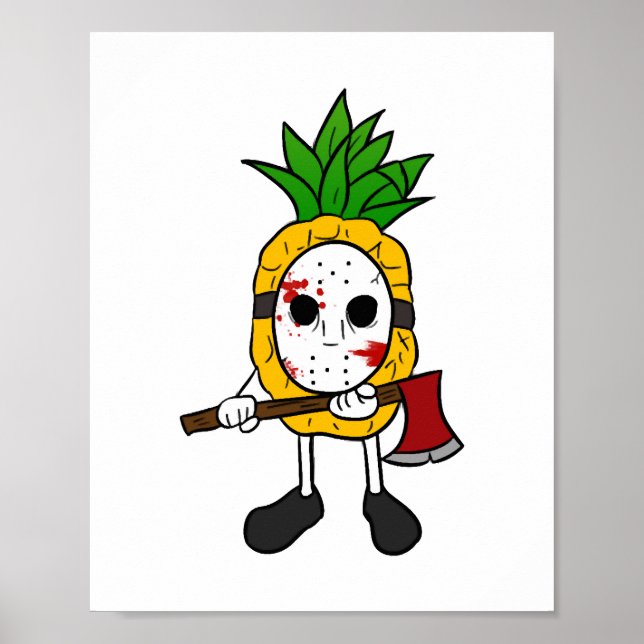 Poster Ananas d'Halloween (Devant)