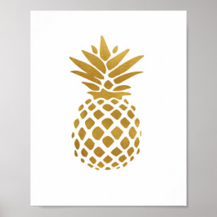 Poster Ananas d'or - copie d'art