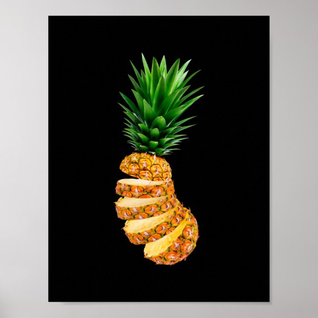 Poster Ananas tranché (Devant)
