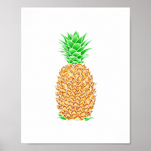 Poster Ananas tropical (Devant)