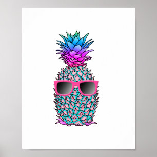 Poster Ananas tropical cool