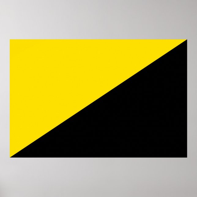 Poster Anarcho capitalisme drapeau anarchie symbole jaune (Devant)
