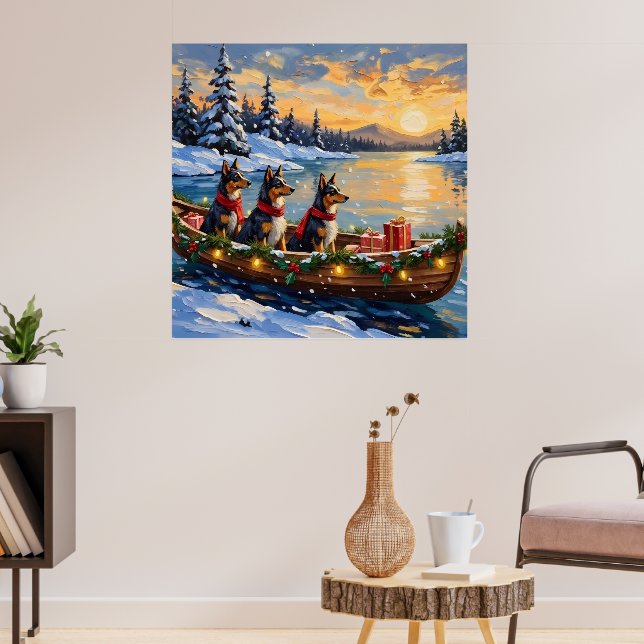 Poster Anatolian Shepherd Christmas Boat Holiday (Salon 3)