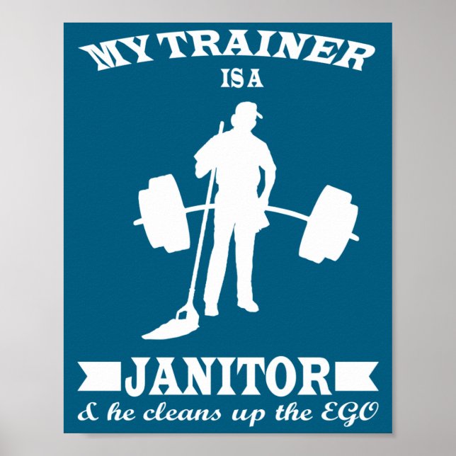 Poster Anatoly My Trainer Is Janitor Funny Gym Prank  (Devant)