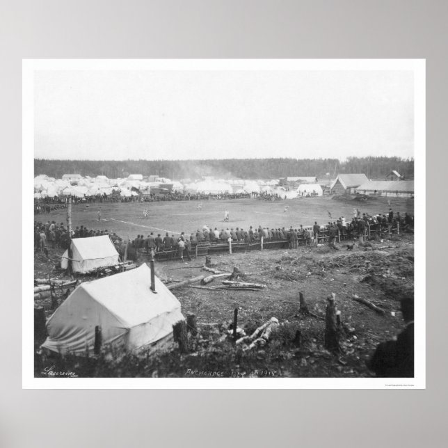 Poster Anchorage, Alaska Baseball 1915 (Devant)